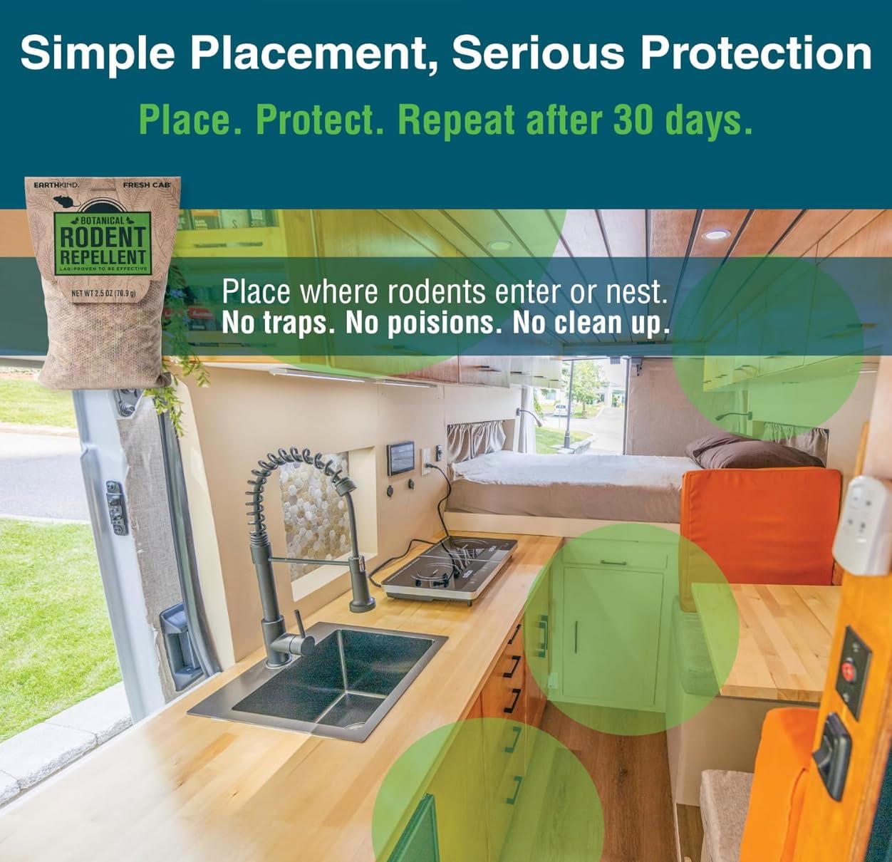Rodent Repellent; Quickly Repelling Pests from Treated Areas; Preventing Re-Infestation for up To 3 Months; Safe for Children, Pets and the Environment; Non-Toxic; 8-Scent Pouches