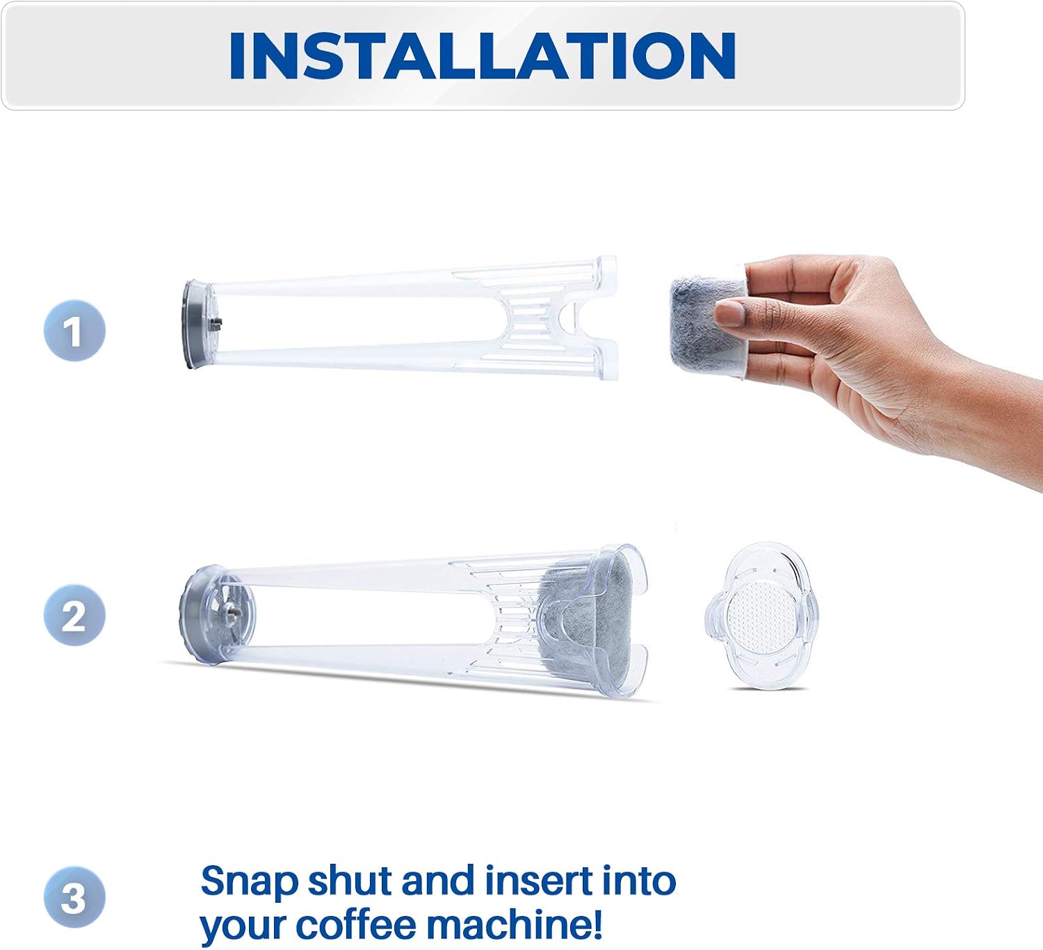 Keurig Filter Holder - Includes Side Reservoir Tall Filter Handle and 6-pack of Water Filters Cartridges. Fits any Keurig Coffee Machine with Side Reservoir