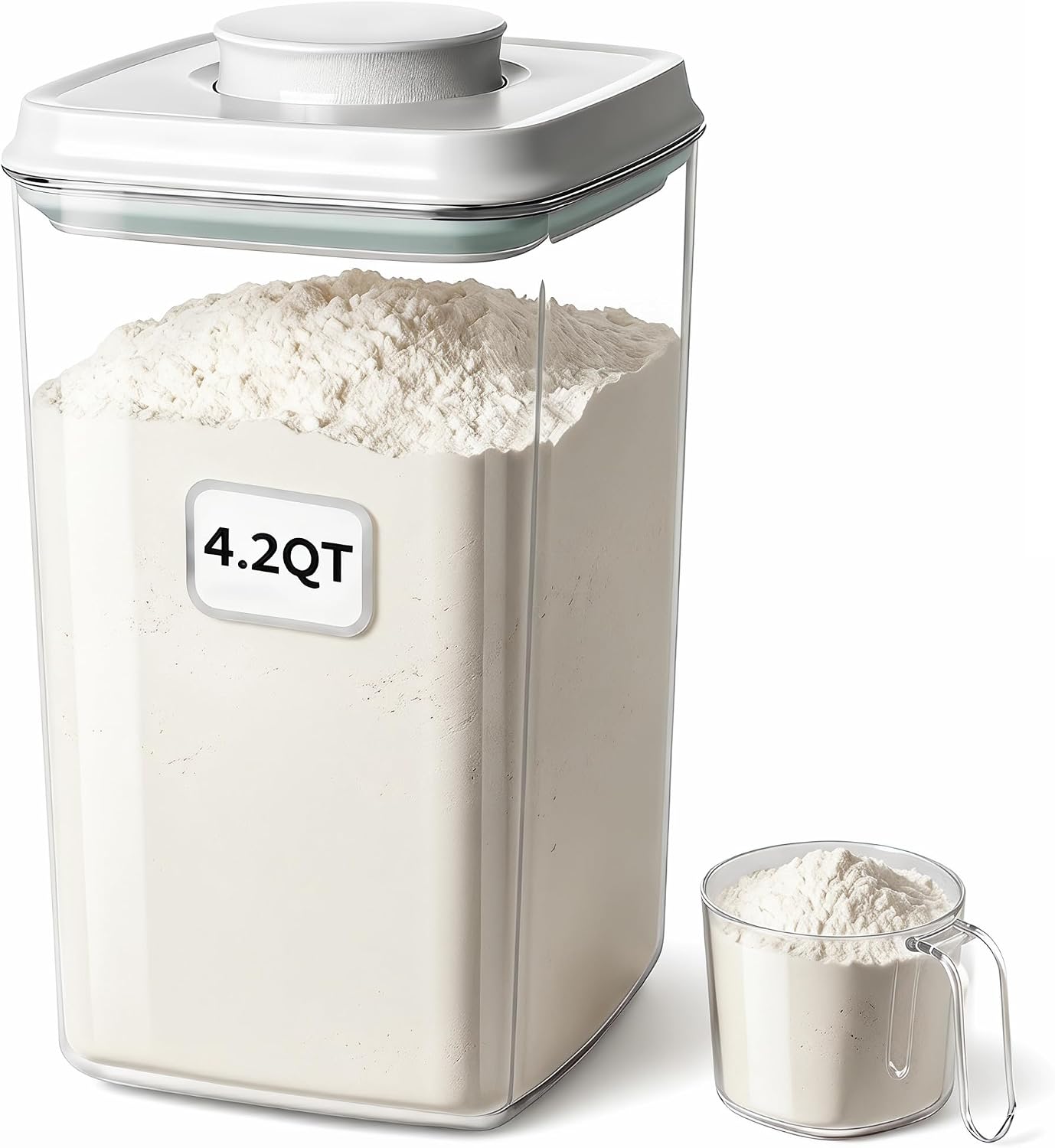Melovom Pop Food Storage Containers Set Airtight Food Storage Containers with Pop Lids, Kitchen Pantry Organization and Storage, BPA Free, 2 x 2.8Qt