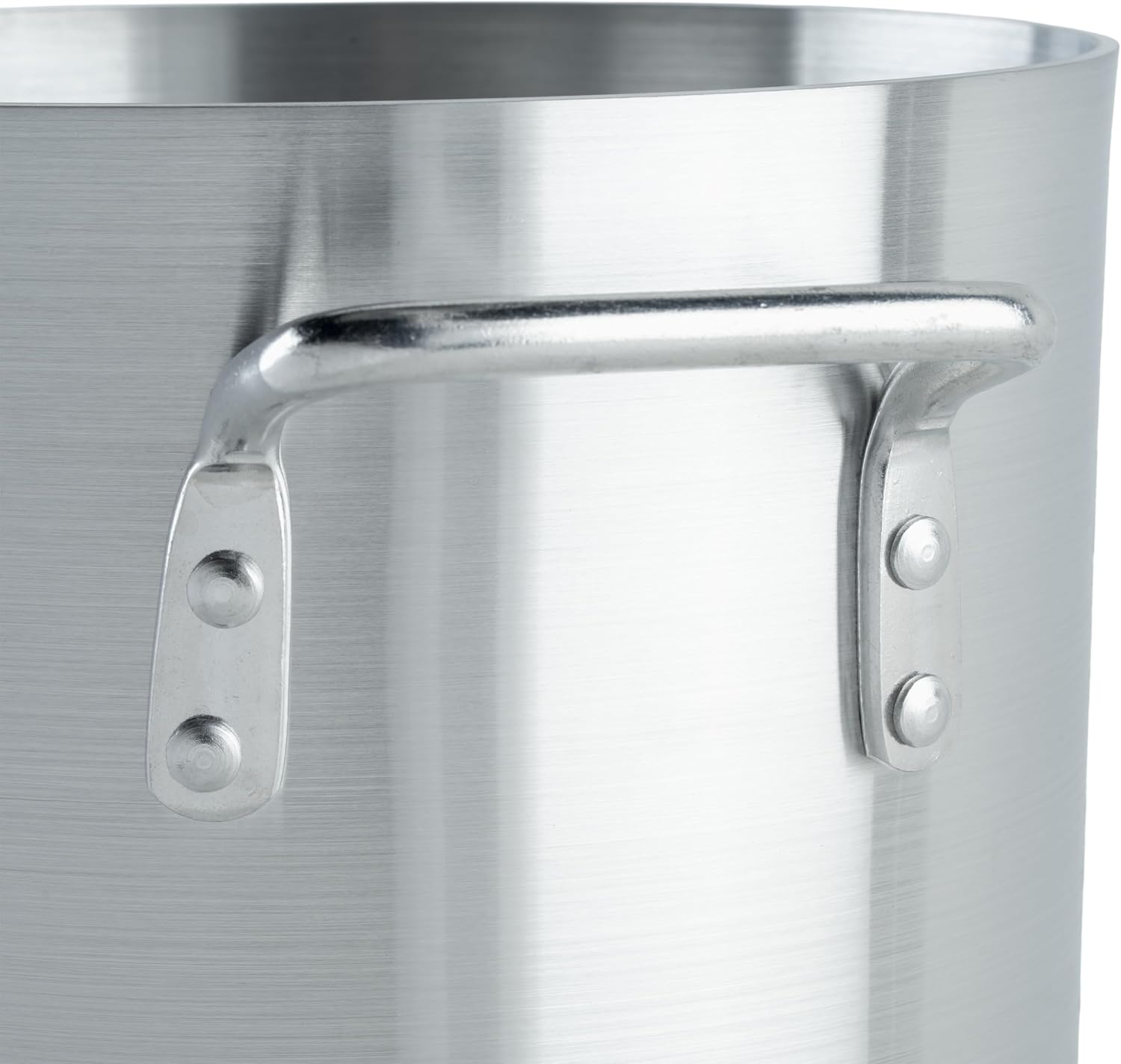 Winco 20 qt Aluminum Heavy-Duty Stock Pot | Thick walls, Riveted handles, Wide base, Great for Stocks, Soups, Pasta and Batch Cooking