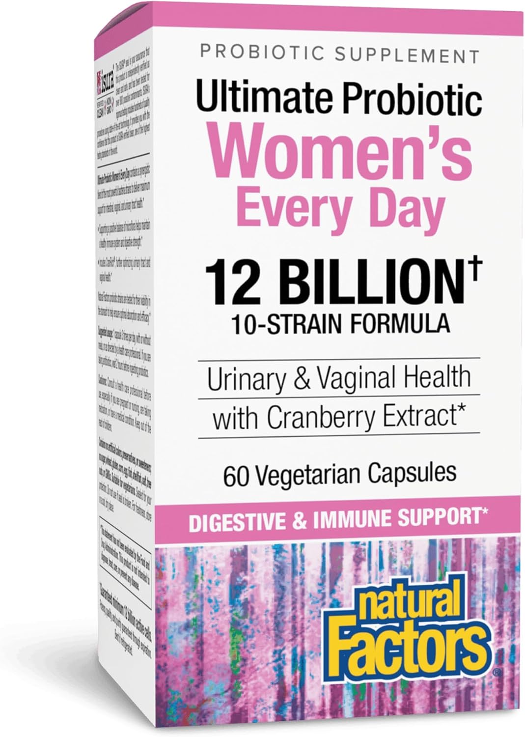 Natural Factors Ultimate Probiotic Women's Every Day - Digestive Health Support Supplement - Probiotic Supplement for Urinary Tract & Vaginal Health