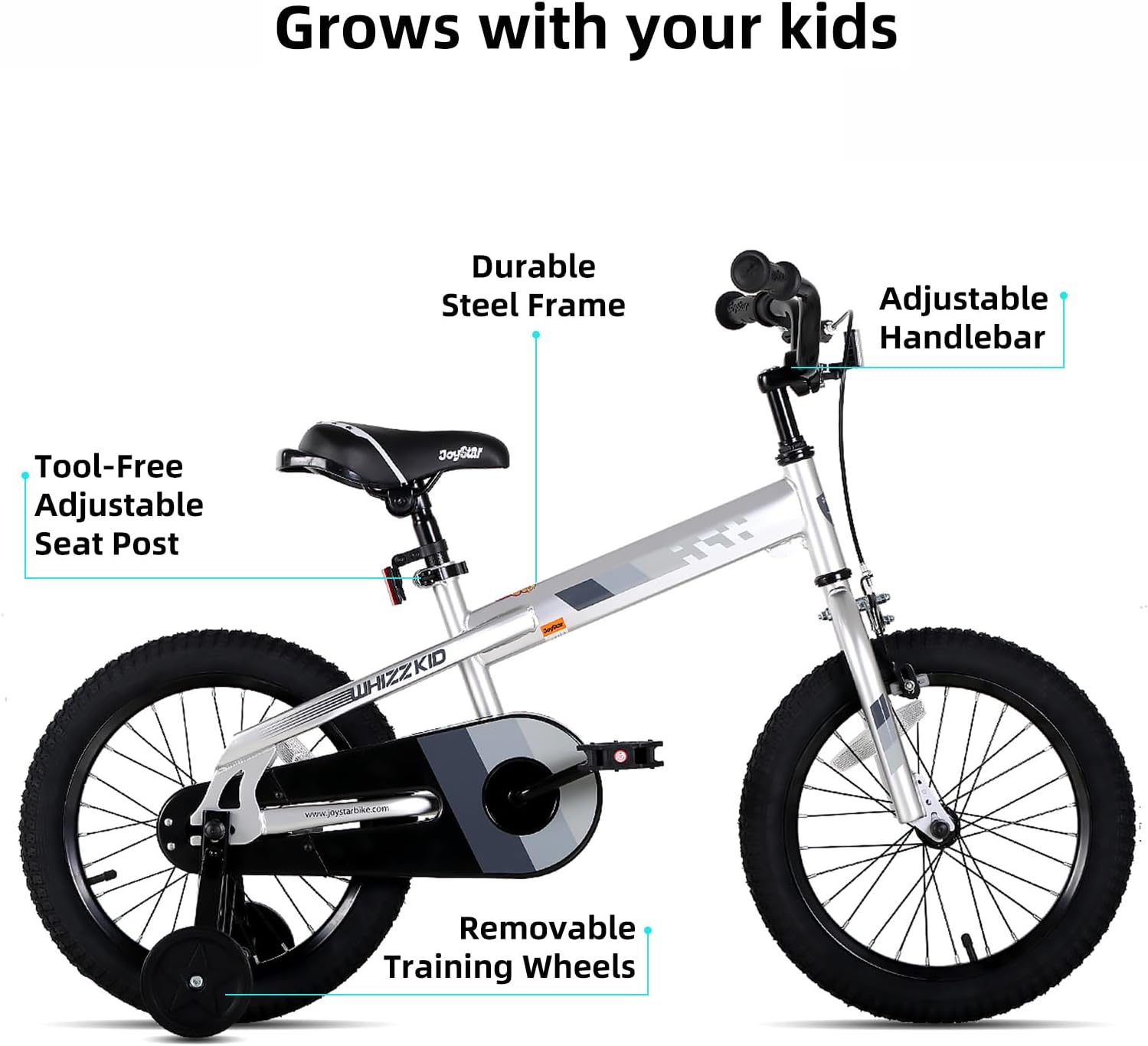 JOYSTAR Whizz 12-20" Kids Bike for Toddler & Kids Ages 2-10Y