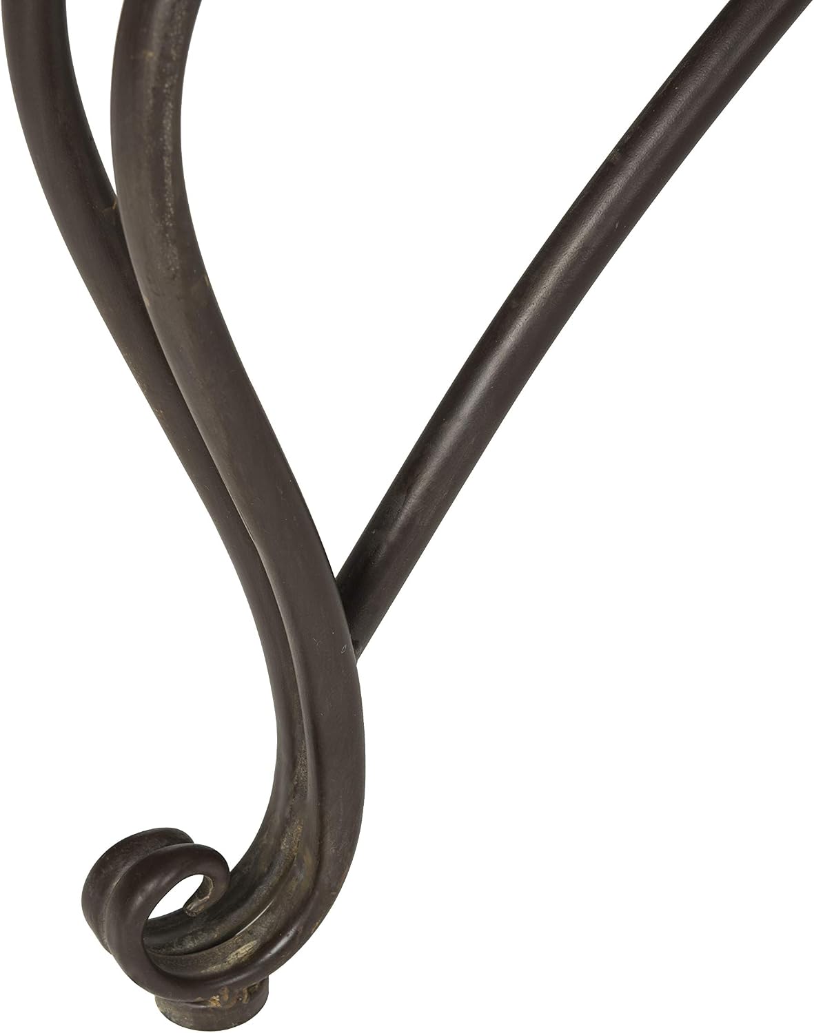 SAFAVIEH Outdoor - Ally Iron Tree Bench - Rustic Brown Iron Metal - Curved Scrollwork Garden Design - Ideal for Patio, Deck, Porch, Garden, 17.5" Seat Height (PAT5019A)