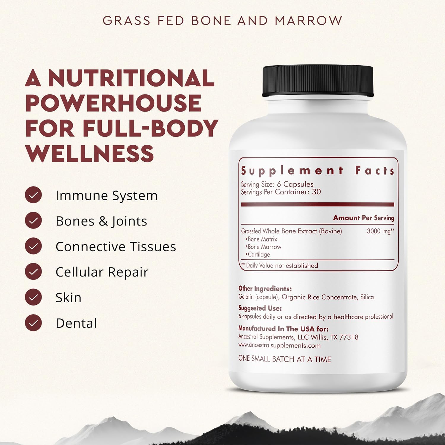 Ancestral Supplements Grass Fed Beef Prostate Supplement with Liver, 180 Ct | Supports prostate wellness alongside liver cleanse detox, promoting men's overall health and vitality.