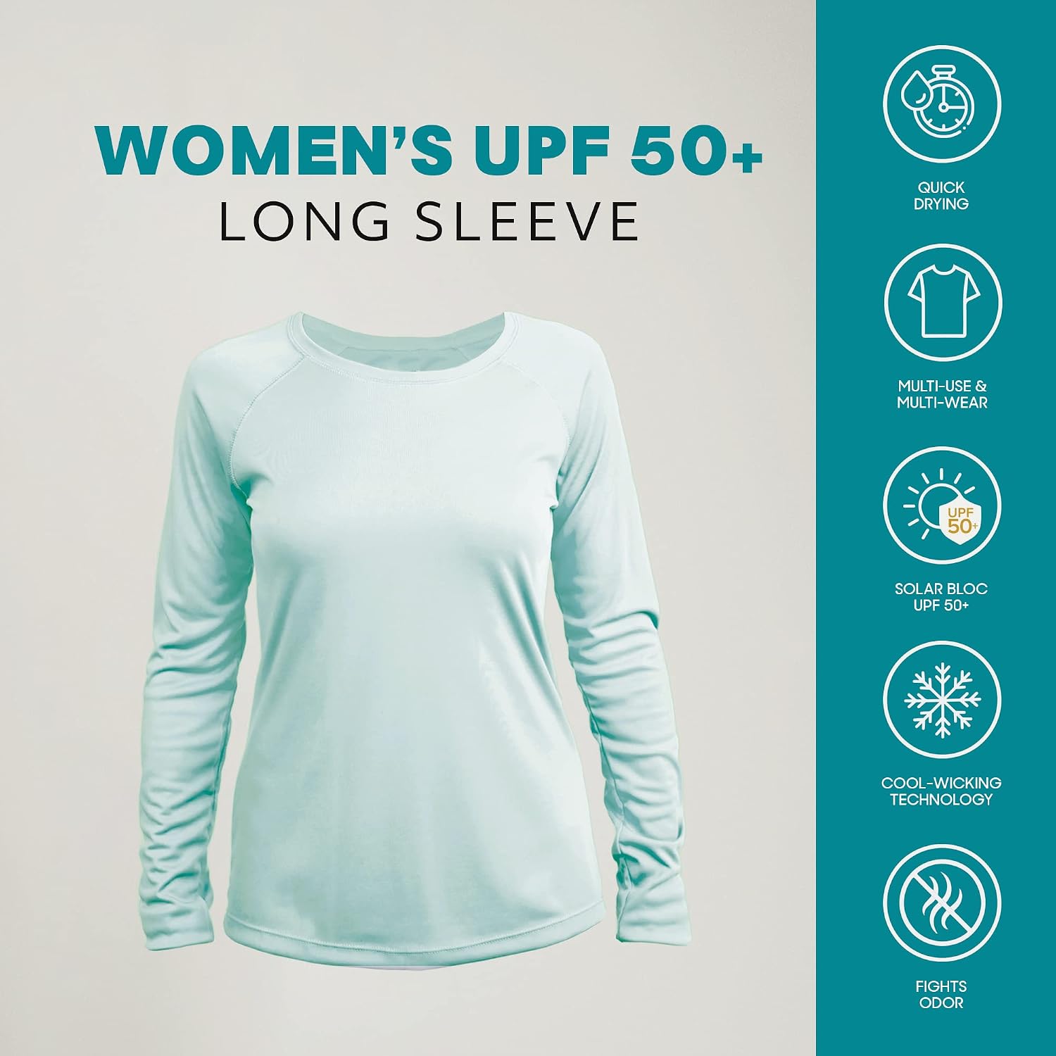 Vapor Apparel Women’s UPF 50+ UV Sun Protection Long Sleeve Performance Regular Fit T-Shirt for Sports and Outdoor