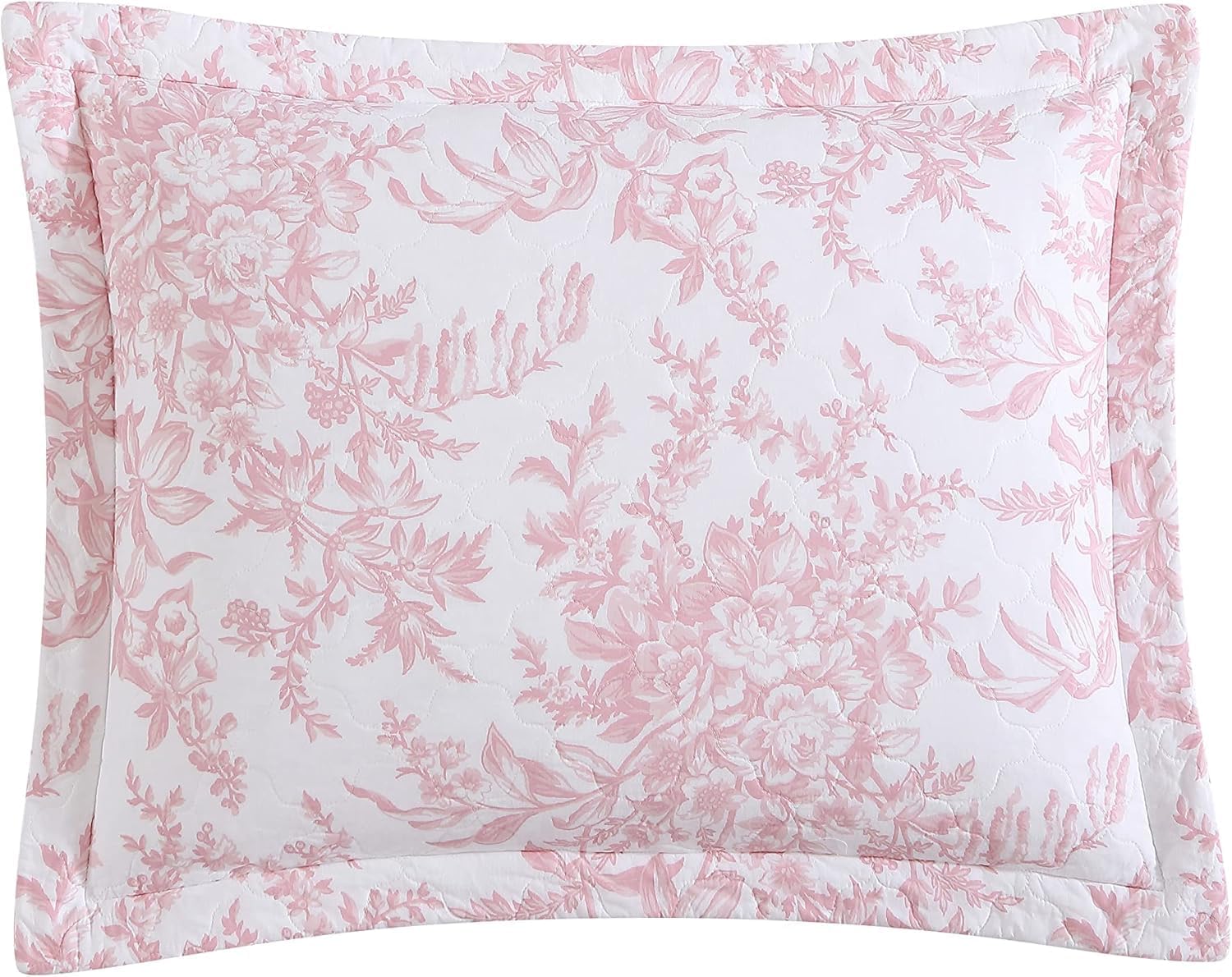 Laura Ashley – Queen Quilt Set, Soft & Lightweight Bedding with Matching Shams, Reversible Floral Room Decor, College Dorm Room Essentials (Bedford Blue)