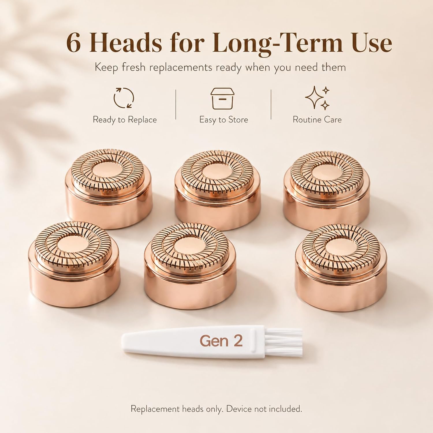 Replacement Heads for Finishing Touch Flawless Generation 2 Facial Hair Remover, 2 Count