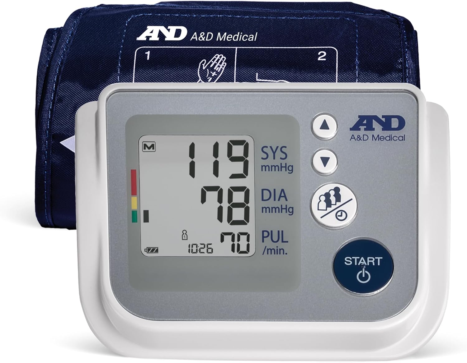 A&D Medical UA-767F Blood Pressure Monitor, 4 Users, Wide Cuff 8.6-16.5" | Wide-Range Cuff (8.6-16.5"), One Button Operation, 60 Readings Per User (4), Cuff Fit Detection Error, Includes 4 Batteries