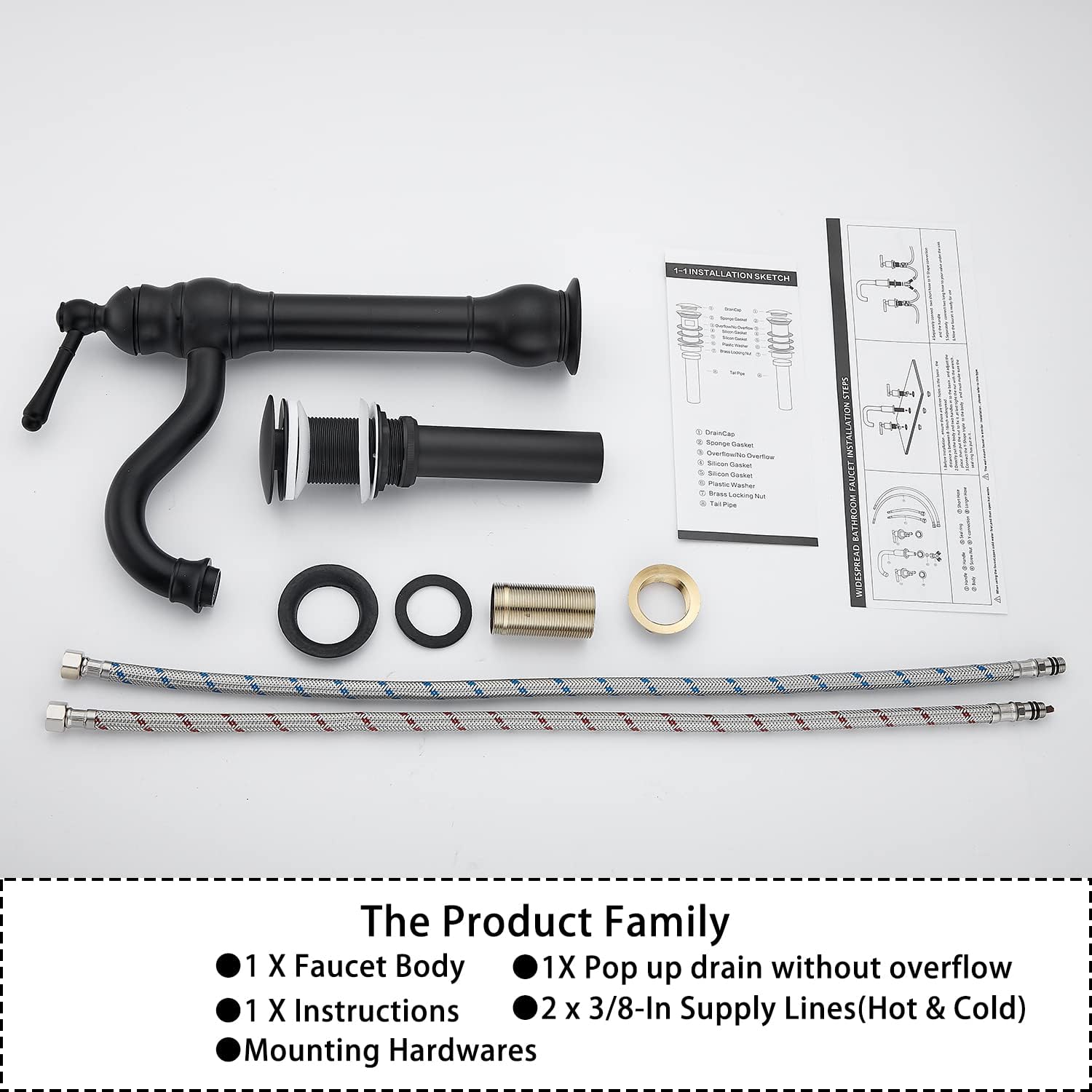 Oil Rubbed Bronze Bathroom Faucet Single Handle One Hole