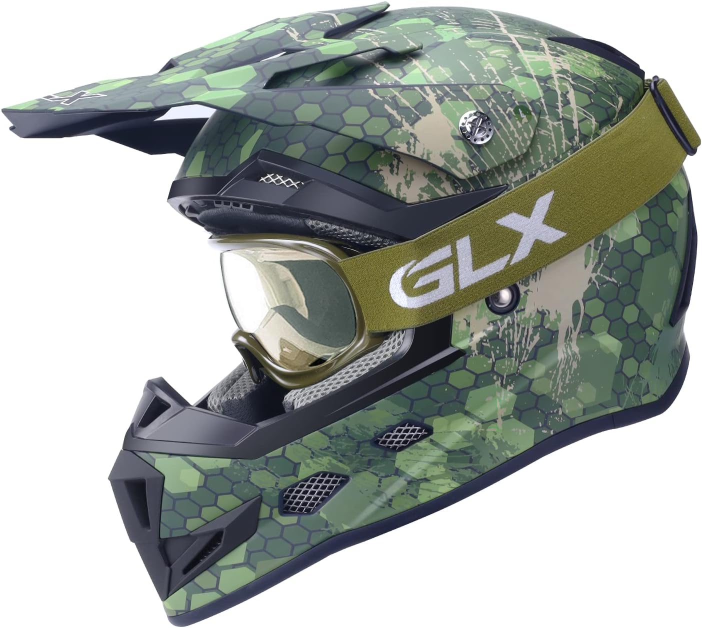 GLX GX623 Youth ATV & Dirt Bike Helmet Combo, DOT | Adult-Level Safety for Kids: Premium, full-grown protection engineered into a comfortable, youth-sized package