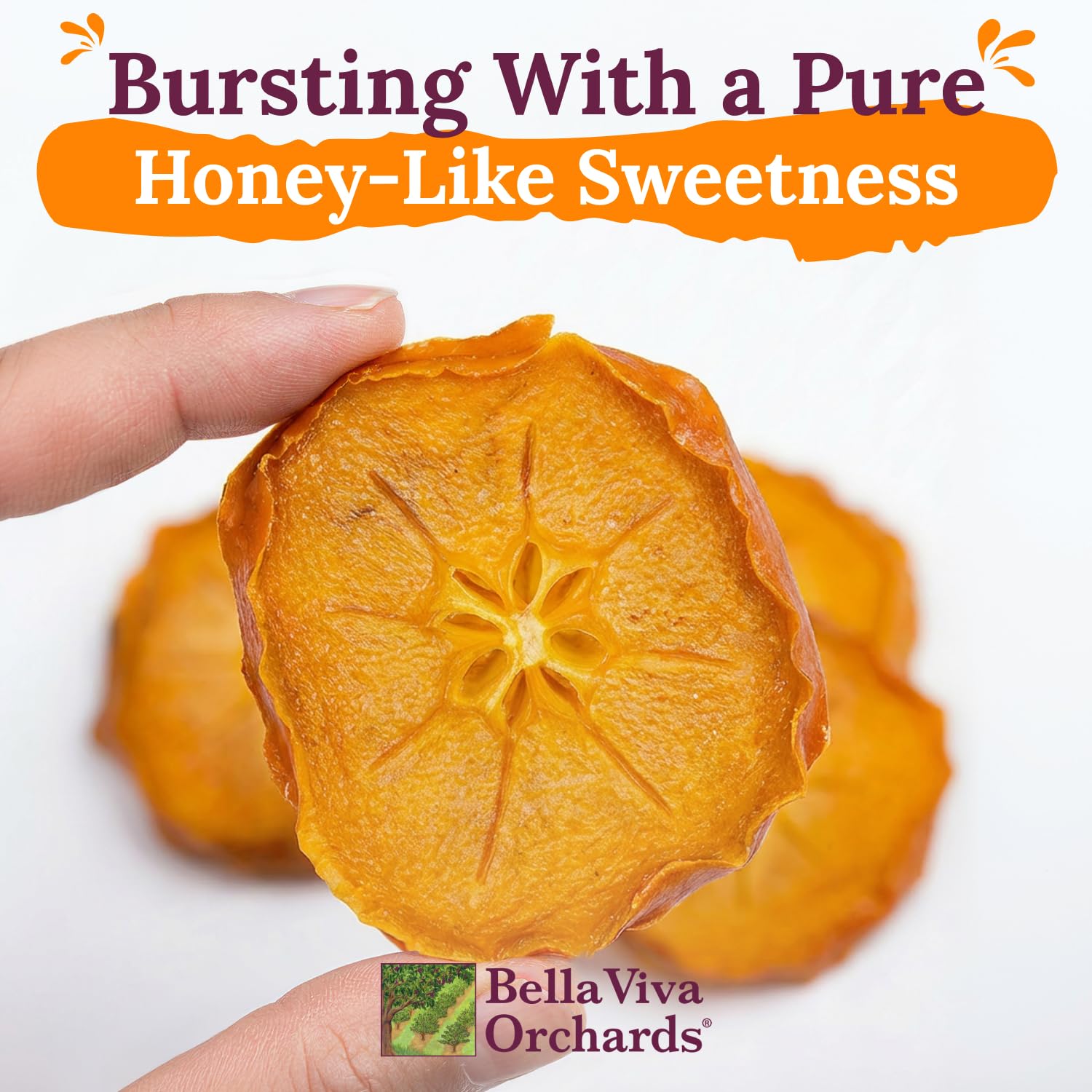 Bella Viva Dried Persimmons, 1 lb – Upcycled California Slices