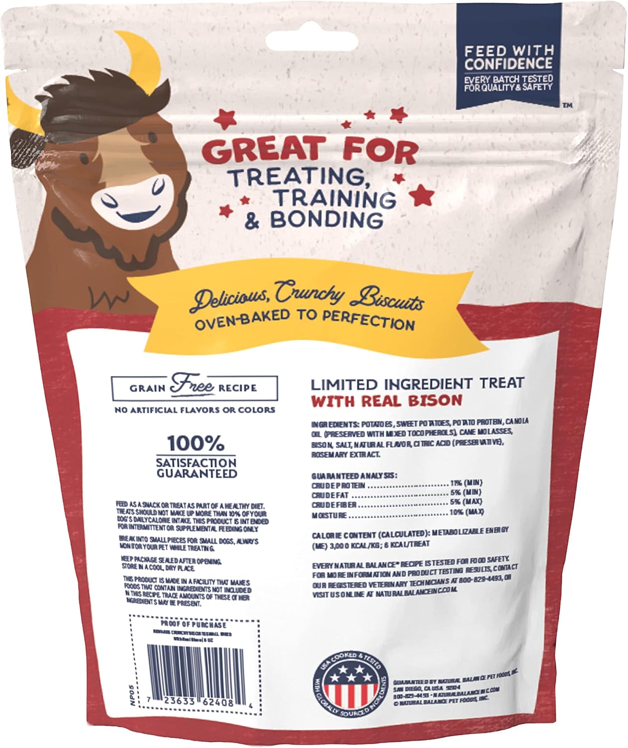 Natural Balance Limited Ingredient Rewards Crunchy Biscuits, Bite-Size Grain-Free Dog Treats for Small-Breed Dogs, Made with Real Venison, 8 Ounce (Pack of 1)