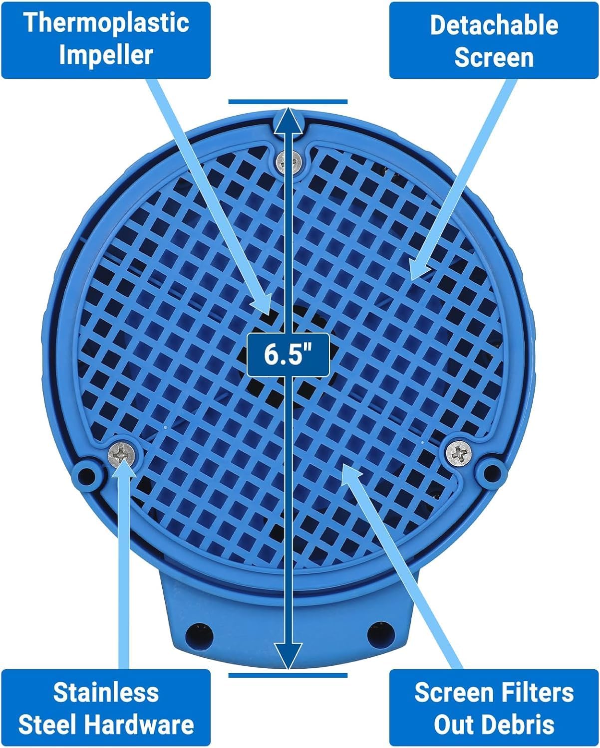 Submersible Utility Water Pump: 1/3HP 2450 GPH Sump Pump High-efficiency Motor Clean Water Removal Drain Pump for Swimming Pool Pond Garden Basement