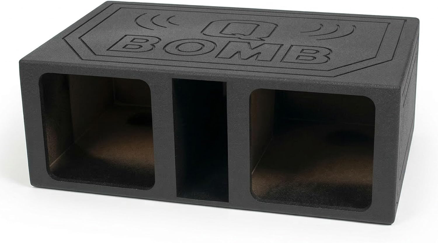 QPower QBOMB15VSQ QBOMB 15 Inch Center Vented Dual Ported Subwoofer Enclosure Speaker Box for Car Audio Sound Systems, Square