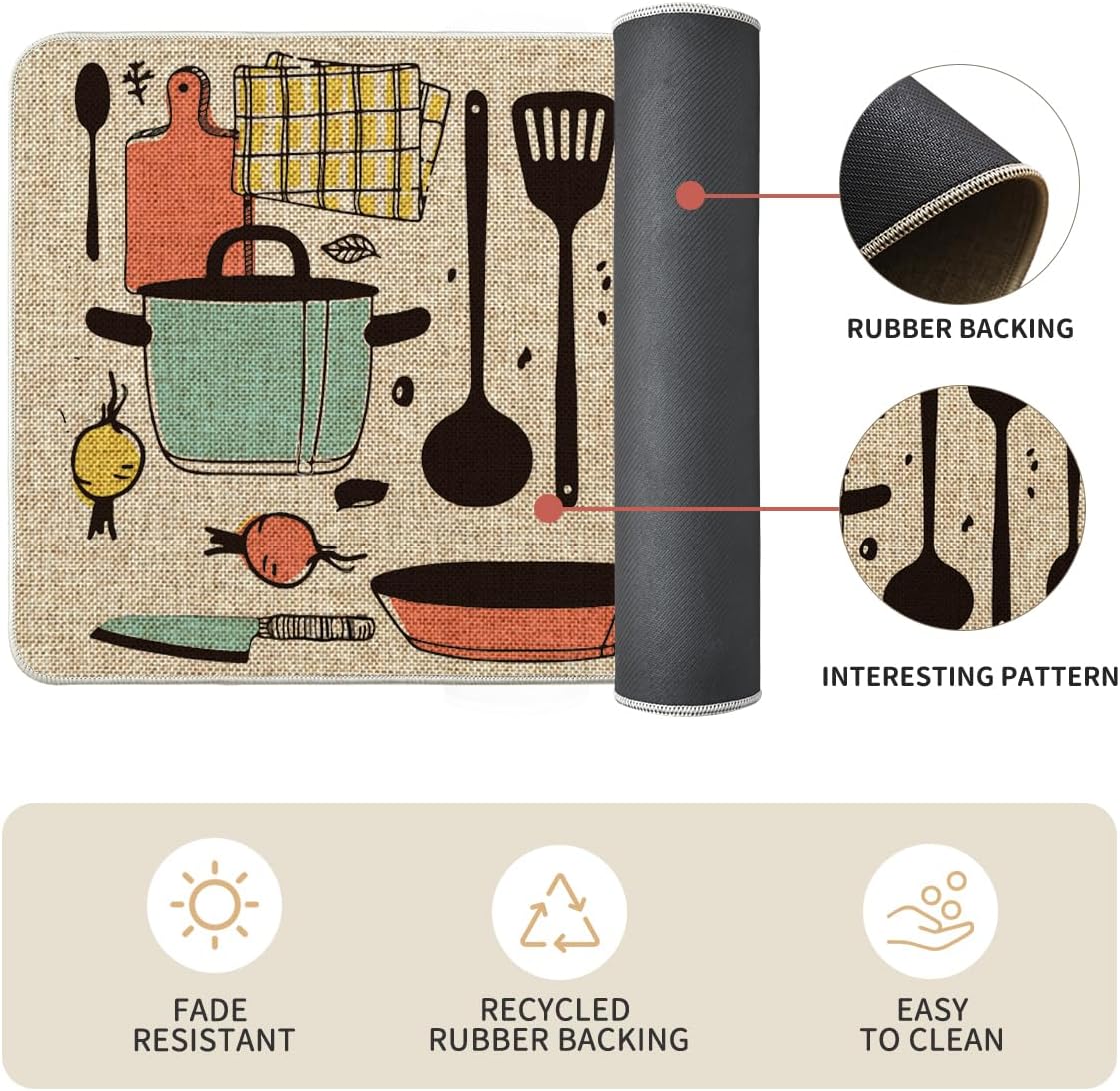 Artoid Mode The Kitchen is The Heart of The Home Kitchen Mats Set of 2