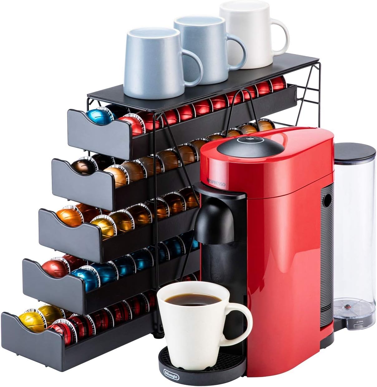 FlagShip Nespresso Vertuo Pod Holder 60 Large Pods Capacity 3 Tier
