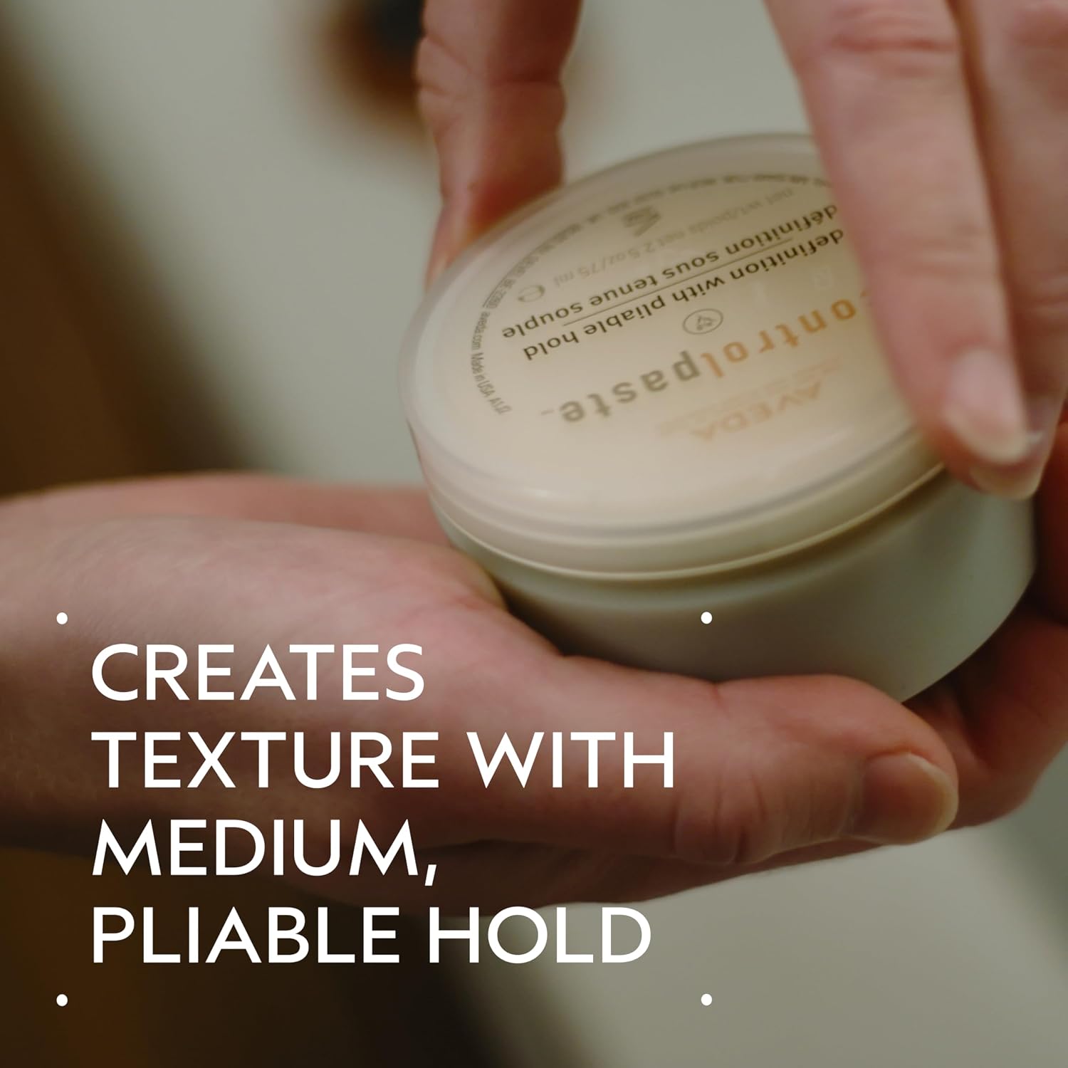 Aveda Control Paste Hair Pomade | Adds Texture and Medium, Pliable Hold | For All Hair Types | Aroma of Ylang Ylang, Clove, Clary Sage | 2.5 Ounce