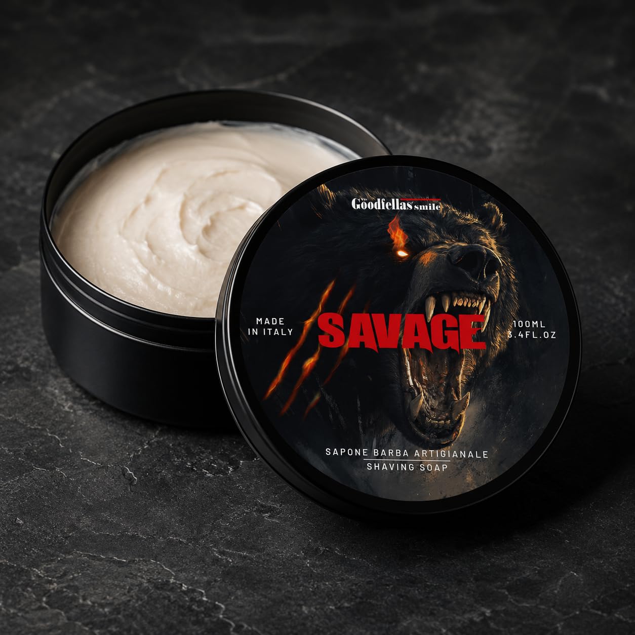Goodfellas' Smile Savage Shaving Soap for Brush, Made in Italy