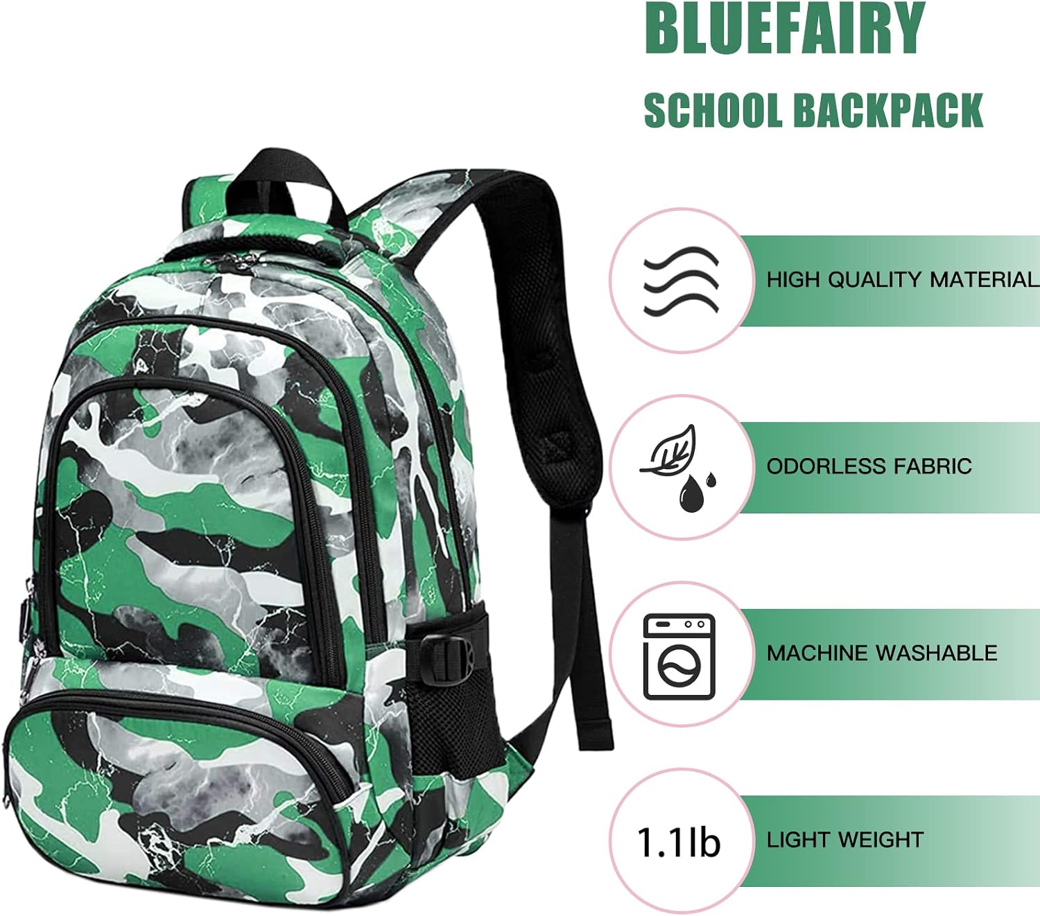 BLUEFAIRY Kids Backpack for Boys Elementary Book Bags Primary Middle School Bookbags for Childs Water Resistant Back to School Gifts Son Mochila