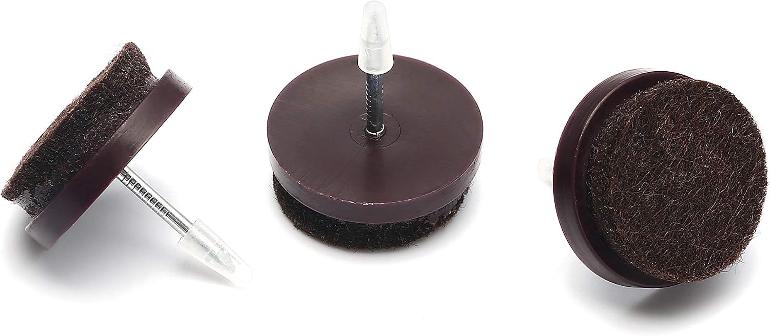 Furniture Felt Pads Nail-on Heavy Duty Felt Pad Chair Sliders Round Chair Leg Floor Protectors 1" Furniture Leg Protector 24 Pack