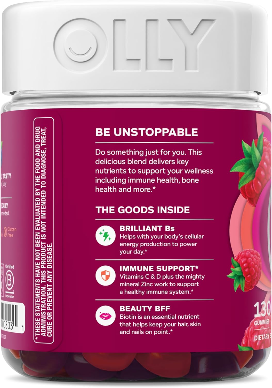 OLLY Women's Multivitamin, Supports Overall Wellness,* Biotin - 90 Count
