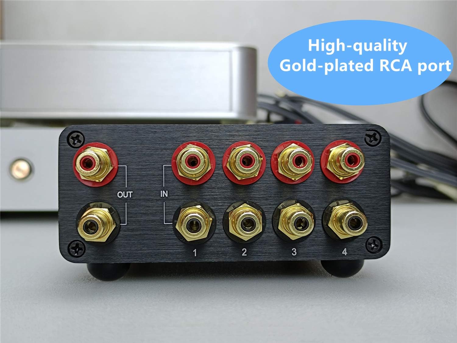 U31 3 Way RCA Audio Switcher, Stereo Audio Switch Selector Box