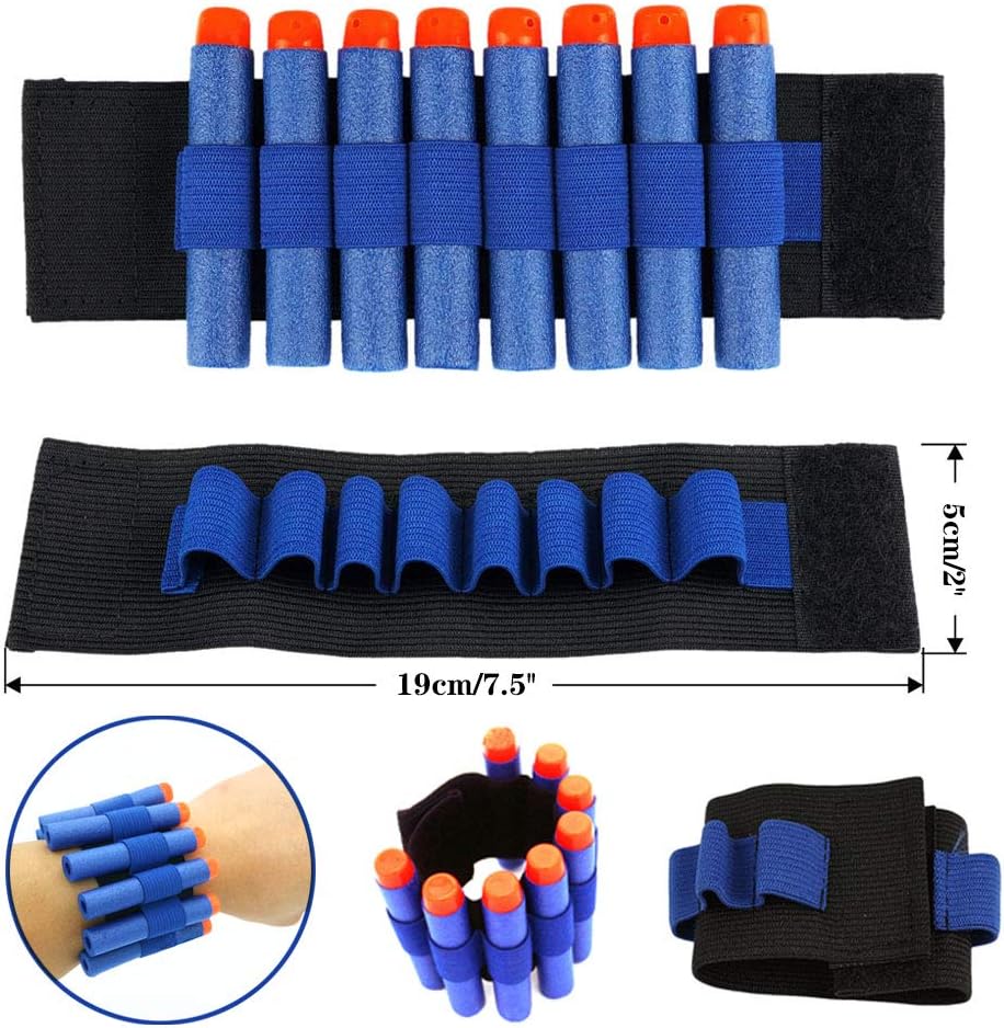 Tactical Vest Kit for Nerf Guns N-Strike Elite Series | with Refill Darts, Reload Clips, FaceTube Mask, Hand Wrist Bands, and Protective Glasses