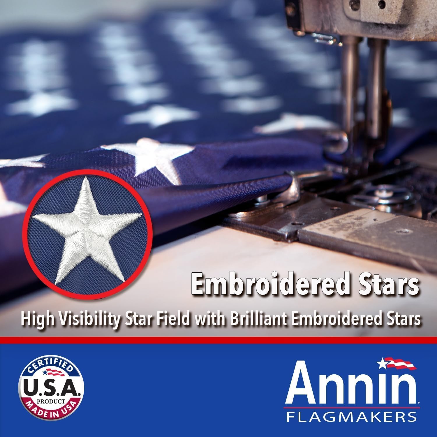 Annin Flagmakers (2730) Tough-Tex American Flag, Made in USA - 5 x 8 Feet | Polyester