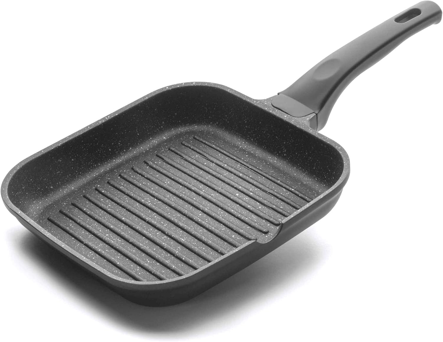 LACOR Eco-Stone Square Grill, Cast Aluminium, Black, 24 x 24 cm