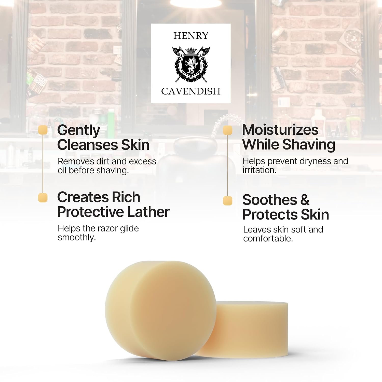 Henry Cavendish Himalaya Premium Natural Shaving Soap - 4 Oz Puck