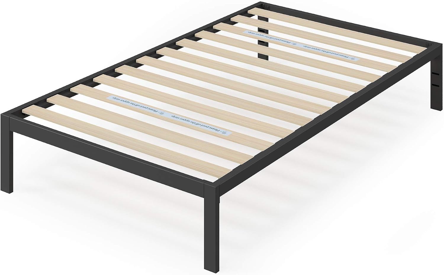 ZINUS Mia Metal Platform Bed Frame with Headboard, Wood Slat Support, No Box Spring Needed, Easy Assembly, Queen