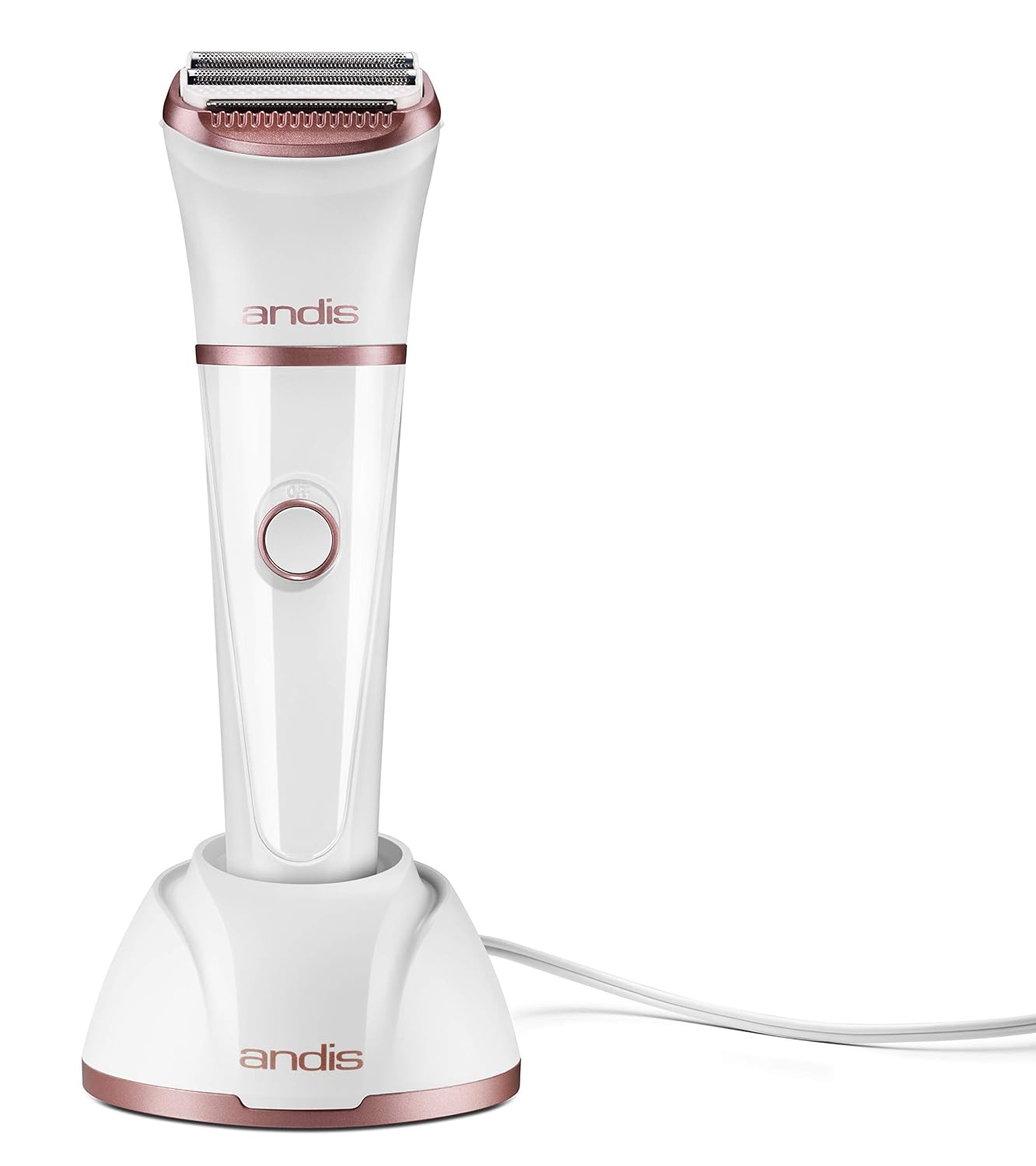 Andis 31015 Close Curves Electric Shaver for Women - Perfect for Legs, Bikini Area & Underarms Hair Removal - Rechargeable Cordless Wet & Dry Shaver