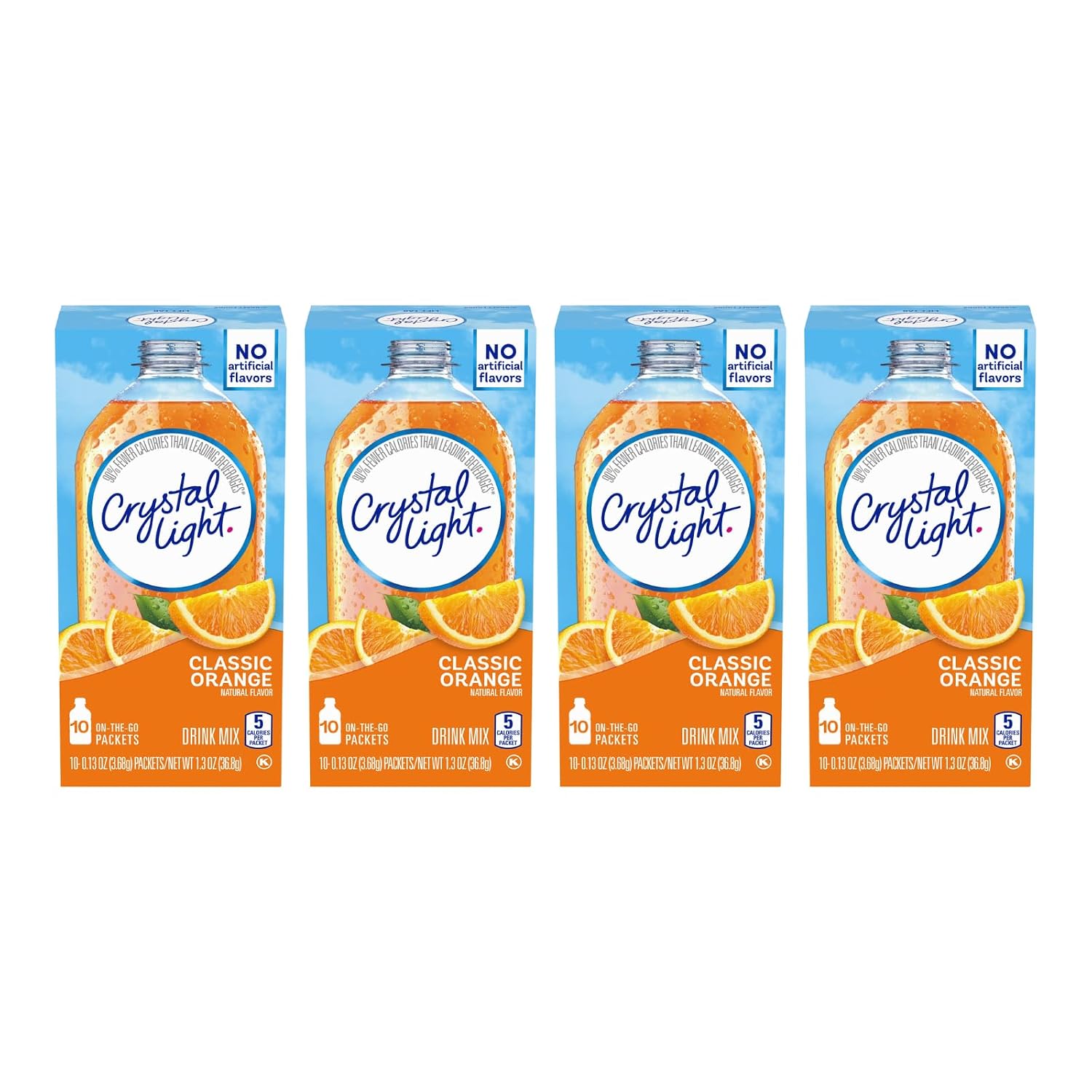Crystal Light On-The-Go Drink Mix Packets, Sugar Free Powdered Water Enhancer, Naturally Flavored Low Calorie Beverage Mix, Cherry Pomegranate, 0.11 Ounce Packets, 10 Count (Pack of 4)