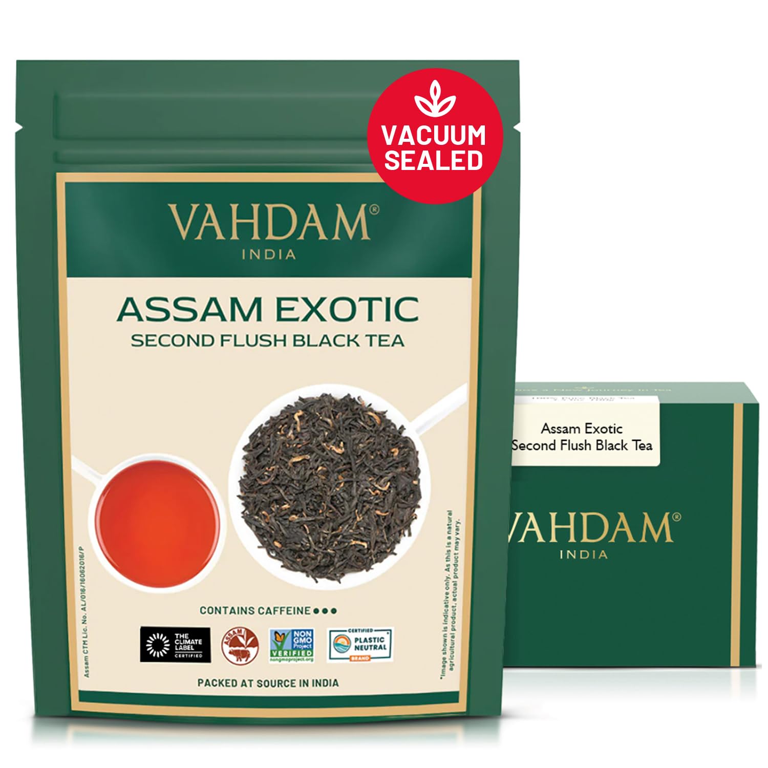 VAHDAM, Himalayan Green Tea Leaves (50+ Cups, 3.53 Oz) Non GMO, Gluten Free | High Elevation Grown Green Tea Leaves From Himalayas | Pure Unblended Single Origin Green Loose Leaf Tea | Vacuum Sealed