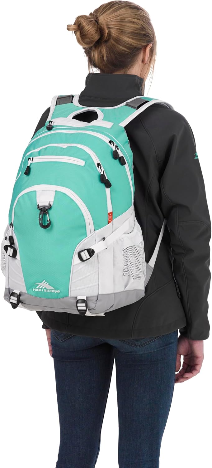 High Sierra Loop Backpack, Travel, or Work Bookbag with tablet sleeve, One Size, Urban Camo