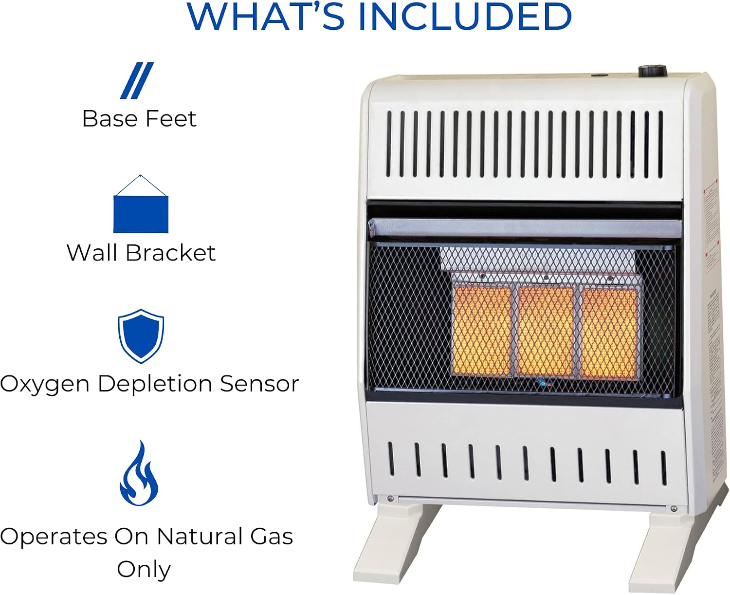 ProCom Heating Liquid Propane Ventless Infrared Plaque Heater With Base Feet - 10,000 BTU, Manual Control - Model# ML100HPA-B