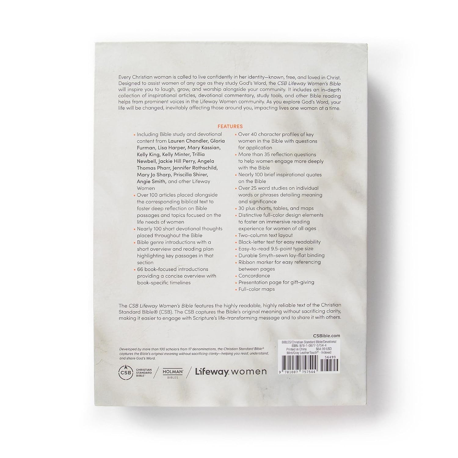 CSB Lifeway Women's Bible, Gray/Mint LeatherTouch, Indexed, Black Letter, Single-Column, Wide-Margins, Devotions, Articles, Word Studies