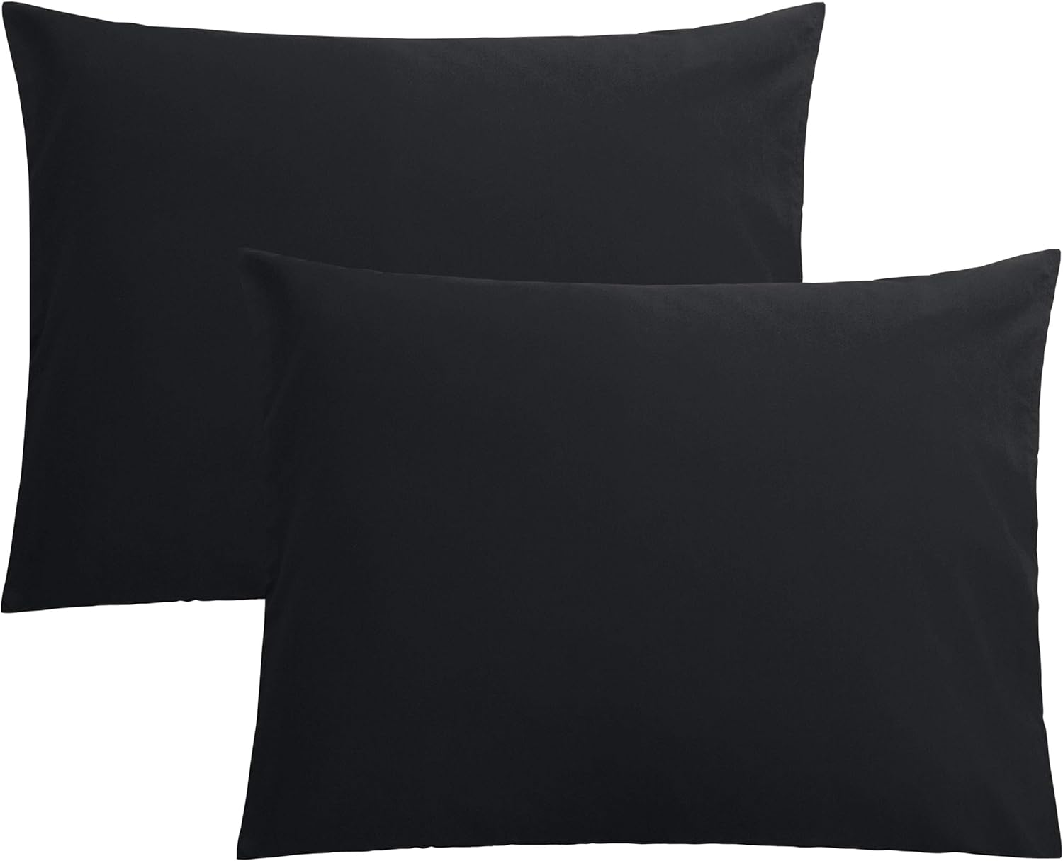 FLXXIE 2-Pack Microfiber Standard Pillow Cases, Envelope Style, White
