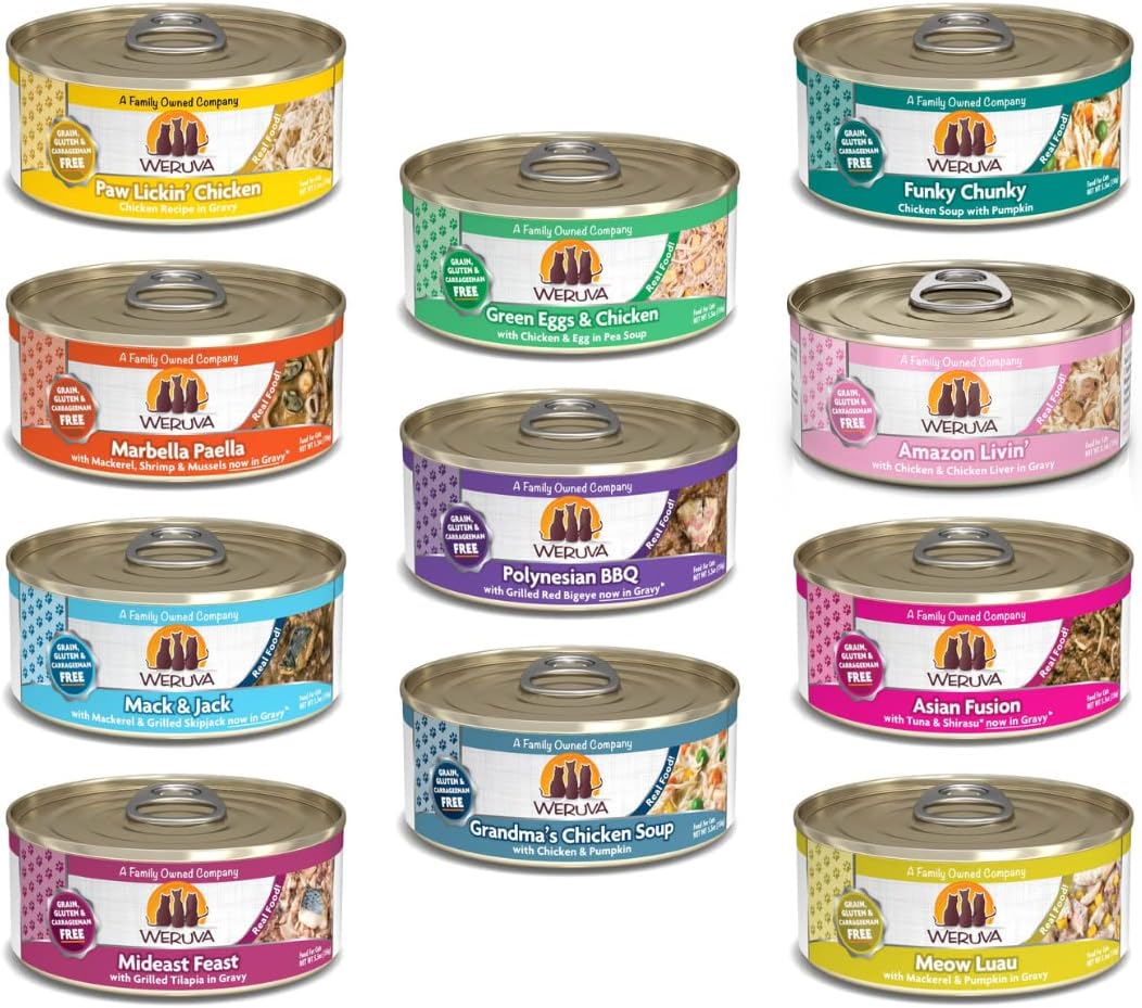 Weruva Classic Cat 11 Flavors Variety Pack 5.5 oz Cans (Pack of 24)