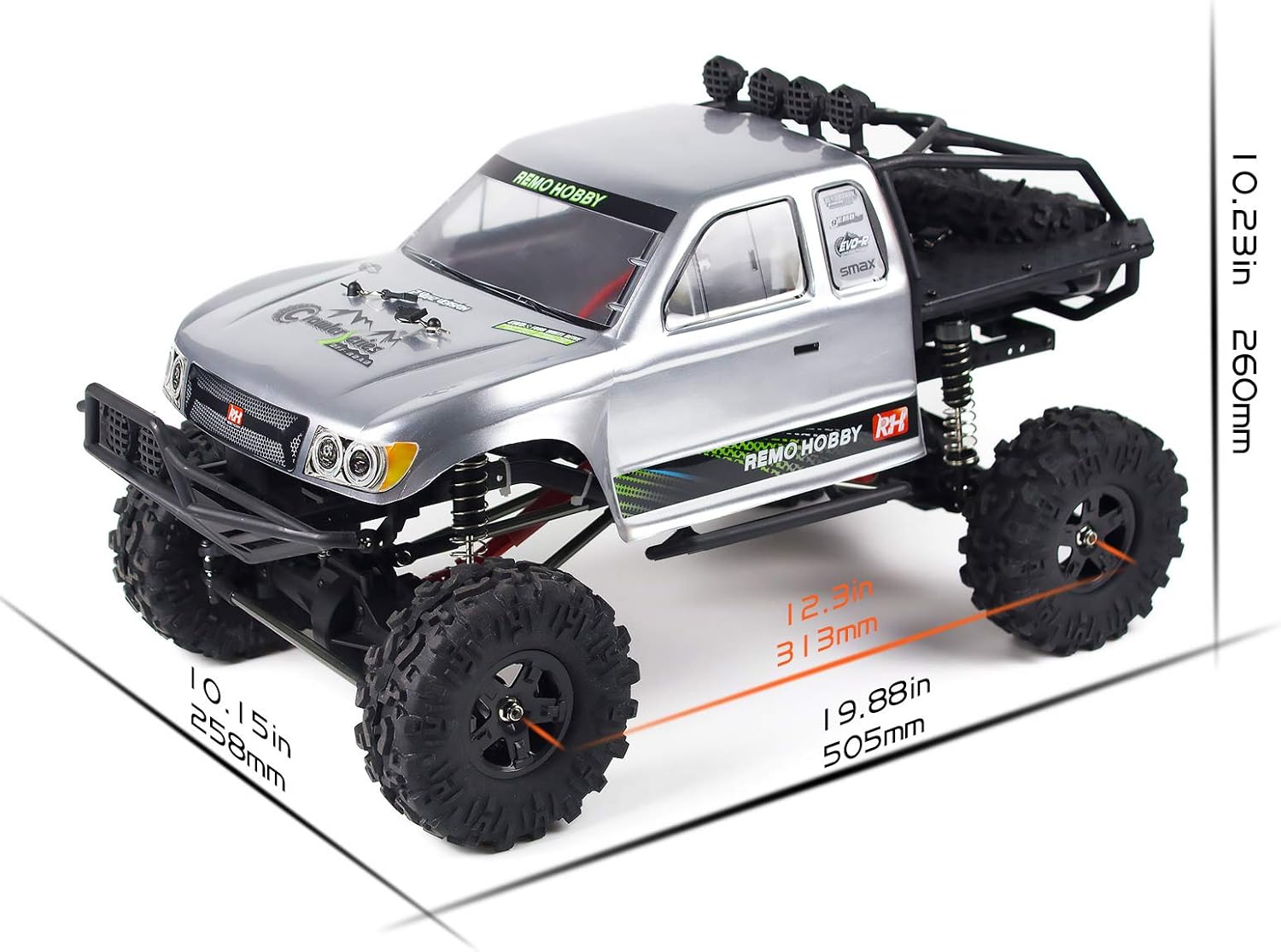 Cheerwing 1:10 Scale Rock Crawler 4WD Off-Road Remote Control Truck | 2.4Ghz, Brushed Motor, Waterproof ESC, 20-25km/h Speed, .2V 2500mAh