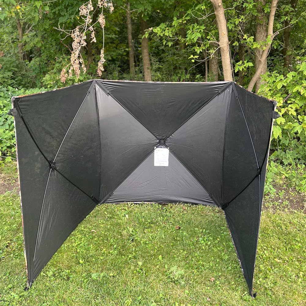 THUNDERBAY Pop Up 3 Sided Ground Blind for Deer Duck Turkey Hunting, Portable Quick Setup Lightweight 3 Panels Deer Hunting Blind