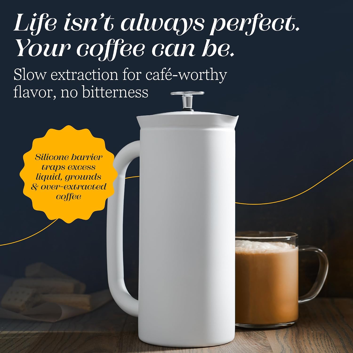 ESPRO P7 French Press, 18oz, Brushed, Stainless Steel Coffee Maker | Double Filter Coffee Press, Grit-Free Coffee, Heat Resistant Insulated tea Press, Easy Hot and Cold Coffee Brewer, Tea Brewer
