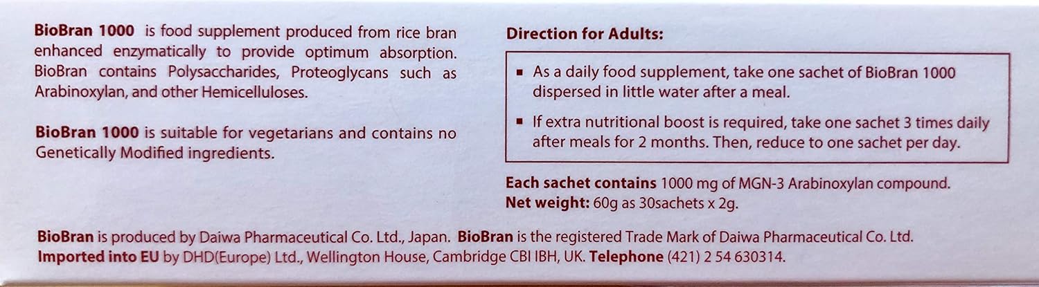BioBran MGN-3 - Extremely Effective Immune System Booster, from Breaking Down Rice Bran with Enzymes from The Shitake Mushroom (1000 mg