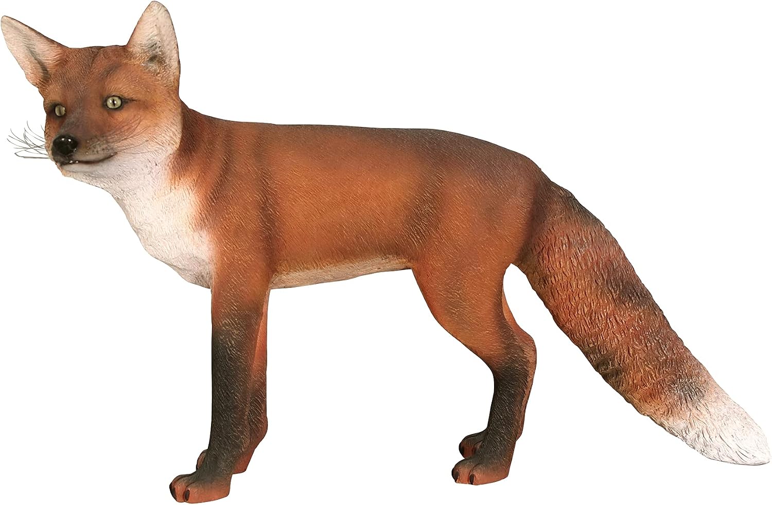 Design Toscano Simon The Woodland Fox Indoor/Outdoor Garden Statue for Patio, Pool or Lawn, 18 Inch Tall, Cast Stone Resin, Red Orange Paint
