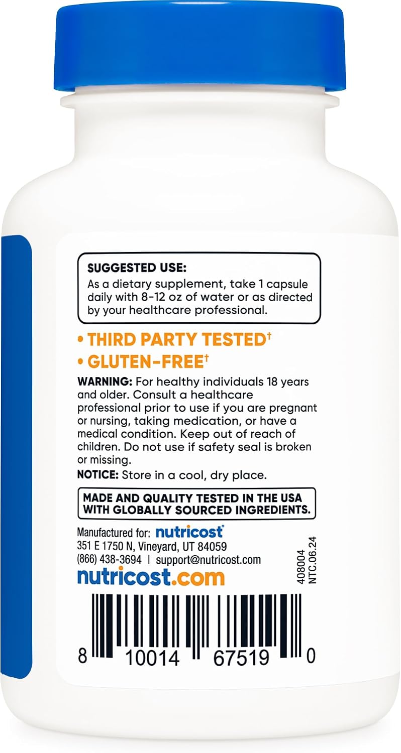 Nutricost CoQ10 100mg, 120 Vegetarian Capsules, 120 Servings, GMO-Free | High Absorption Coenzyme Q10