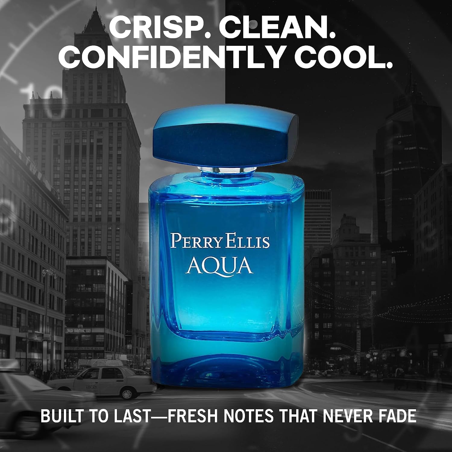 Perry Ellis Aqua Eau De Toilette Spray for Men, Cologne, 3.4 Fl Oz (100 mL) | Mens Cologne, Long Lasting Perfume, Fragrance with Notes of Bergamot