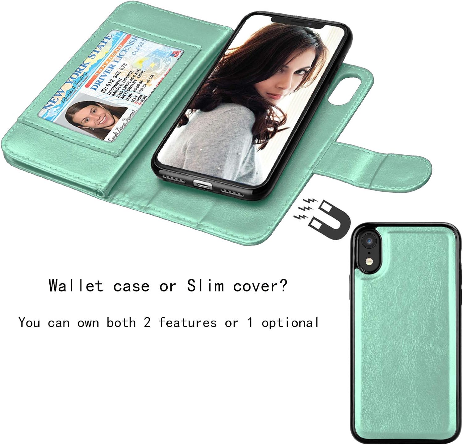 Njjex Wallet Case for iPhone XR, for iPhone XR Case