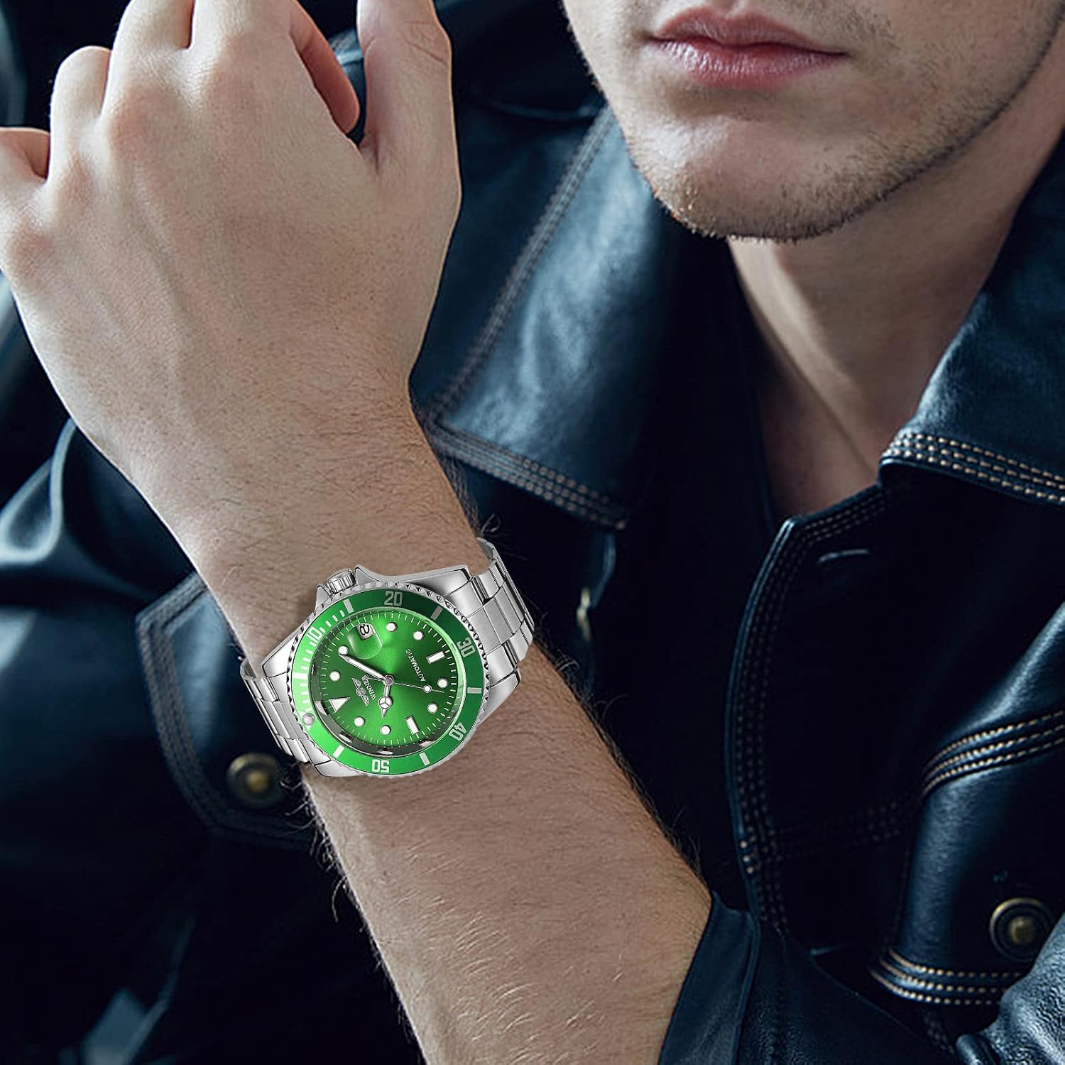 MASTOP Men Automatic Mechanical Watches Full Steel Waterproof Mens Watches | Calendar,Fashion Wristwatch for Men