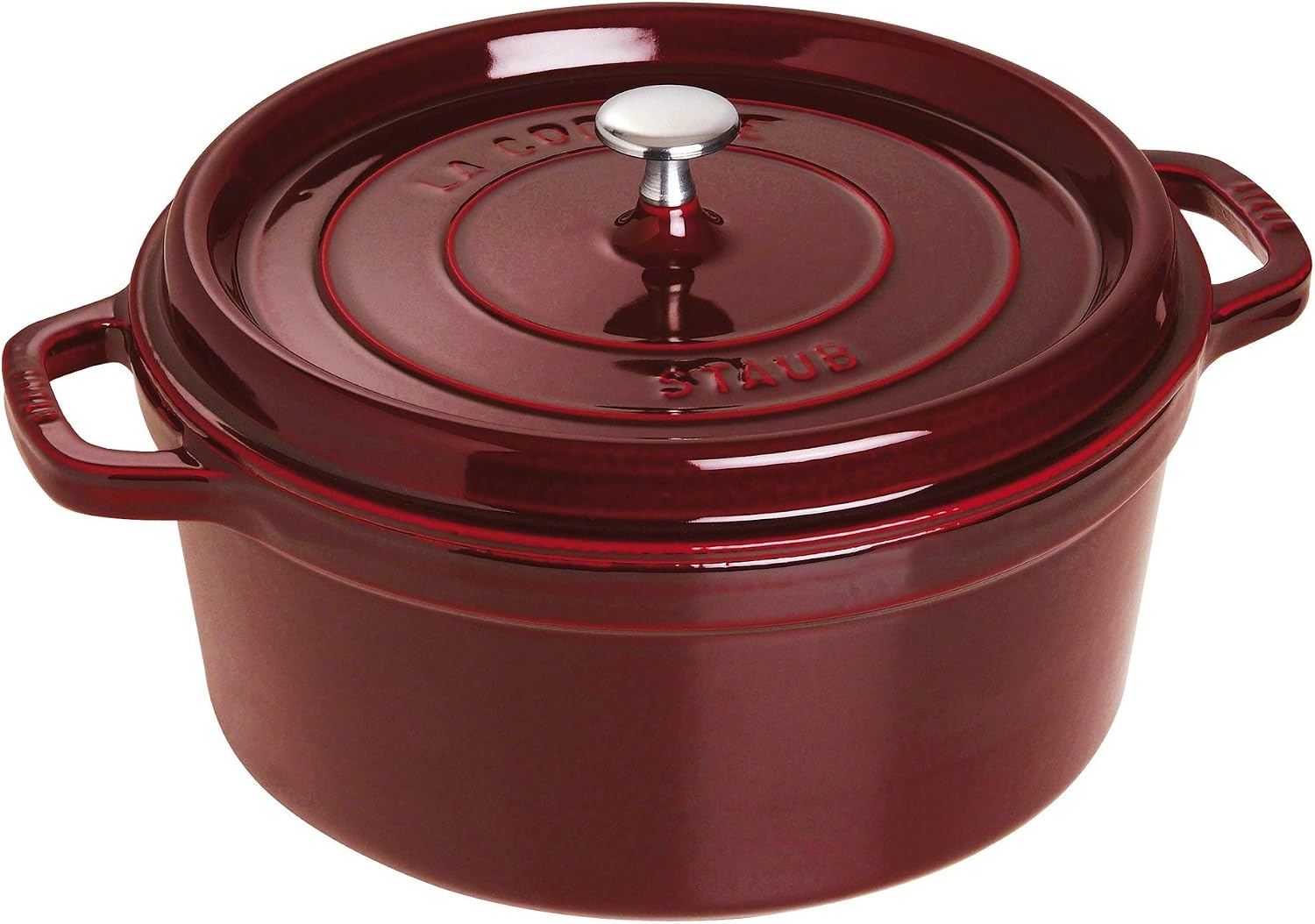 Staub Cast Iron 5.5-qt Round Cocotte - Grenadine, Made in France
