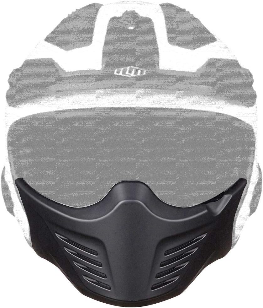 ILM Open Face Motorcycle 3/4 Half Helmet for Moped ATV Cruiser Scooter DOT (Black Chin Guard, Chin Guard)